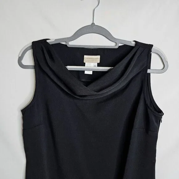 COLDWATER CREEK Y2K Dress BLACK size S Chic Elegant Minimalist Party Sleeveless - Picture 2 of 7